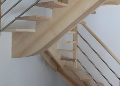 Escalier contemporain bois inox