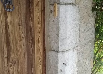 porte d'entrée en vieux bois